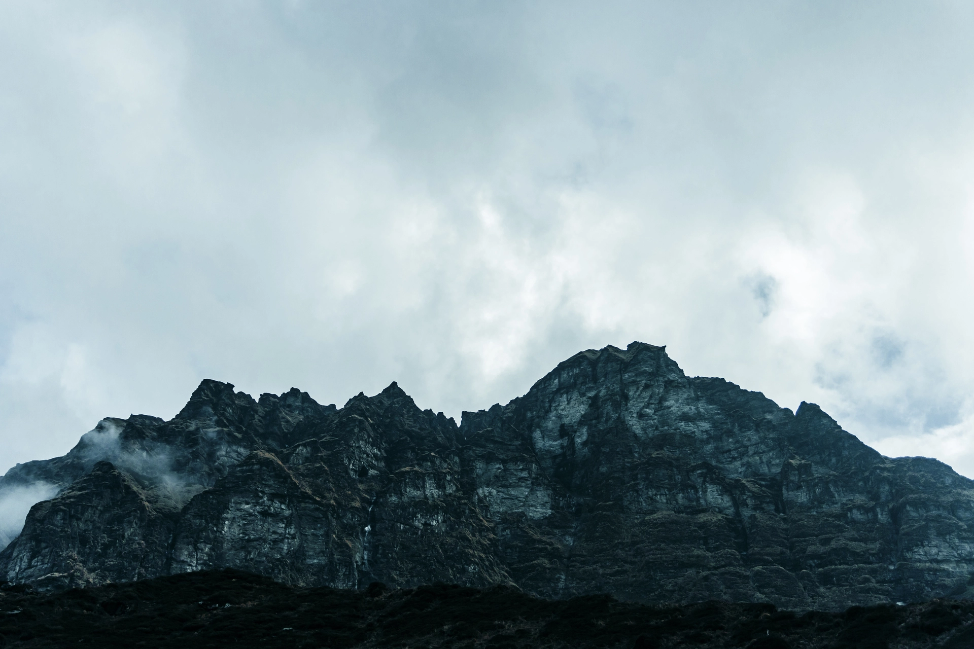 Dark atmospheric mountain peak background - SEO agency in Lancashire